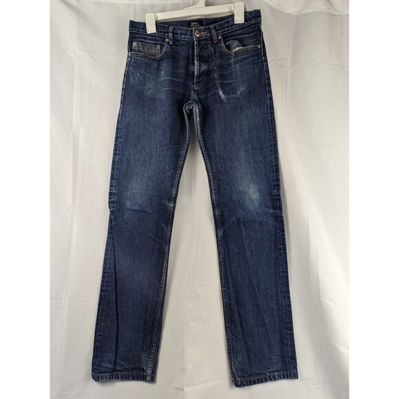 APC New Standard Jean Classique Straight Leg Mens Sz. 30 Medium Wash Button Fly